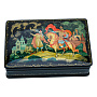 Шкатулка с художественной росписью "Алеша Попович и Калика", фотография 1. Интернет-магазин ЛАВКА ПОДАРКОВ