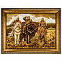 Картина янтарная "Три богатыря" 60 х 80 см, фотография 1. Интернет-магазин ЛАВКА ПОДАРКОВ