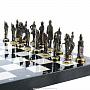 Шахматы из камня с бронзовыми фигурами "Русские", фотография 2. Интернет-магазин ЛАВКА ПОДАРКОВ