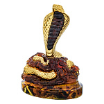 300780-НП Янтарный сувенир СИМВОЛ ГОДА 2025гЗМЕЯ  КОБРА КОРОЛЕВСКАЯ