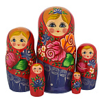Матрешка "Розочка" 5 мест