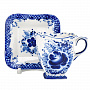 Чайная пара "Теремок". Гжель, фотография 1. Интернет-магазин ЛАВКА ПОДАРКОВ