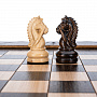 Шахматный стол резной из дерева "Ореховый" 59х59 см, фотография 3. Интернет-магазин ЛАВКА ПОДАРКОВ