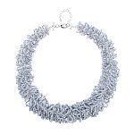 Колье-жгут из бисера и хрусталя "Шишка"