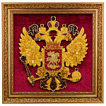 Панно из янтаря "Герб РФ" 47,5х47,5 см