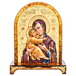 Икона янтарная "Владимирская Божья Матерь" 19х25 см