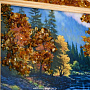 Картина янтарная "Пейзаж №14" 15х18 см, фотография 2. Интернет-магазин ЛАВКА ПОДАРКОВ