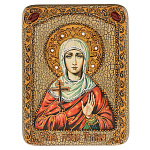 0026014/15*20см Икона подарочная "Св.муч.Галина Коринфская " мор.дуб  в ПУ (RTI-273.m)