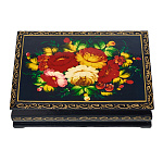 Шкатулка из папье-маше с принтом "Цветочные мотивы"