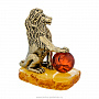 Бронзовая статуэтка с янтарем "Лев", фотография 3. Интернет-магазин ЛАВКА ПОДАРКОВ