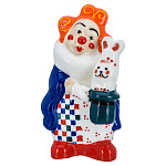 0027736 КЕРАМИКА Скульптура"КЛОУН С КРОЛИКОМ" 14,5 см