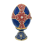 -ХВБ Сувенир Яйцо пасхальное ок.5*9см "ХРАМ ВАСИЛИЯ БЛАЖЕННОГО" (в стиле Фаберже)