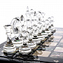 Шахматный ларец с перламутром и фигурами из хрусталя (черн), фотография 3. Интернет-магазин ЛАВКА ПОДАРКОВ