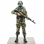 Деревянная резная скульптура "Солдат ССО с автоматом". Высота 93 см, фотография 2. Интернет-магазин ЛАВКА ПОДАРКОВ