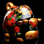 0066333 Хохлома СИМВОЛ ГОДА 2021 Бычок 7*6 см (фарфор)