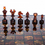 Шахматы с инкрустацией и фигурами из янтаря "Орион" 32х32 см, фотография 3. Интернет-магазин ЛАВКА ПОДАРКОВ