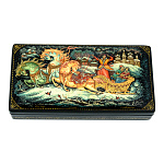 0076764 Лаковая миниатюра Шкатулка "Тройка" 17*08 119,111