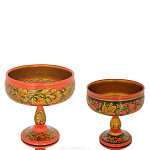 0020293/14,5*13см Хохлома КОНФЕТНИЦА 14,5*13см в ассортименте