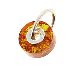 0080496 Янтарь КУЛОН "Шайба" 3,5гр