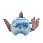 0073534/в цвете Гжель Чайник С БЕЛОЧКОЙ Авт. Тарыгин М. В.