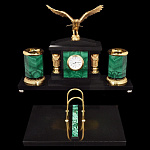 0032255 Нат.поделочный камень Настольный набор "Орел" (4037)