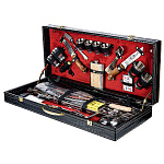 0069144/АА  ШАШЛЫЧНЫЙ НАБОР "ДИПЛОМАТ"  в кожаном футляре