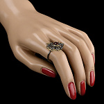 820912/3,75г Серебро 925* КОЛЬЦО вст.Янтарь р/п