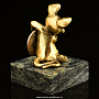 Бронзовая статуэтка "Крыса с монетой", фотография 4. Интернет-магазин ЛАВКА ПОДАРКОВ
