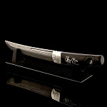 0036637 Златоуст НОЖ ПОДАРОЧНЫЙ "Пантера (голова)" кожаные ножны 