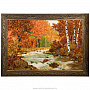 Картина янтарная "Осенний пейзаж" 90х60 см, фотография 1. Интернет-магазин ЛАВКА ПОДАРКОВ