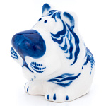 /кобальт Гжель Символ года 2022 ТИГР "ЦАРАПИК" в г/к   001882