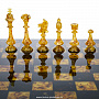 Шахматы с инкрустацией и фигурами из янтаря "Жемчужина Африки" 42х42 см, фотография 3. Интернет-магазин ЛАВКА ПОДАРКОВ