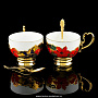 Златоуст Набор чайный "Маки" на  2 персоны, фотография 7. Интернет-магазин ЛАВКА ПОДАРКОВ