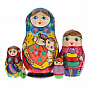 0021808-5м-10 Матрешка "Матрена "  (без лака), фотография 8. Интернет-магазин ЛАВКА ПОДАРКОВ