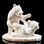 Скульптура из бивня мамонта "Играющие медвежата", фотография 1. Интернет-магазин ЛАВКА ПОДАРКОВ