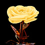 Сувенир "Роза в вазе" (янтарь, оникс), фотография 2. Интернет-магазин ЛАВКА ПОДАРКОВ