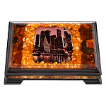 Шкатулка янтарная "Москва-Сити"