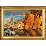Картина янтарная "Санкт-Петербург" 40 х 30 см