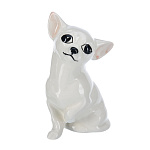 0080407 Сувенир Скульптура "ЧИХУАХУА" фарфор 8*13см
