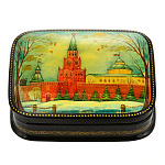 0044912/11*9см  Лаковая миниатюра Палех ШКАТУЛКА "Москва" Воронин