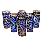 0053077  ГХСЗ RNLAG56 Набор 6 стаканов, 230 мл "Лавандовый аметист Треугольники "