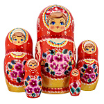 Матрешка "Цветы" 5 мест