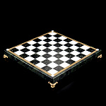 0034940/35*35 украш Нат.камень ДОСКА шахматная 35*35см 