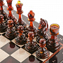 Шахматный деревянный ларец с янтарными фигурами, фотография 6. Интернет-магазин ЛАВКА ПОДАРКОВ