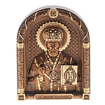 0070588 Изделие из дерева / Икона Николай Чудотворец (арка) 0.165*0.12*0.02