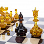 Шахматный ларец с янтарными фигурами 37х37 см, фотография 5. Интернет-магазин ЛАВКА ПОДАРКОВ