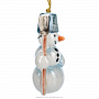 Елочная игрушка "Снеговик". Гжель в цвете, фотография 3. Интернет-магазин ЛАВКА ПОДАРКОВ
