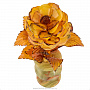 Сувенир "Роза в вазе". Янтарь, оникс 16,5 см, фотография 3. Интернет-магазин ЛАВКА ПОДАРКОВ