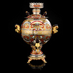 Самовар электрический 3 л с позолотой "Петух". Златоуст