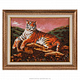 Картина янтарная "Тигр" 29х39 см, фотография 1. Интернет-магазин ЛАВКА ПОДАРКОВ